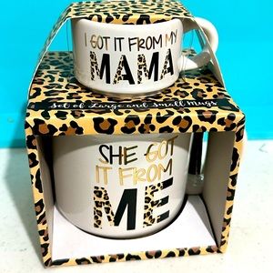 COPY - Cute Gift: Ceramic She Got It From Me Mug & Mini Coffee Mug Set